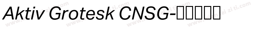 Aktiv Grotesk CNSG字体转换